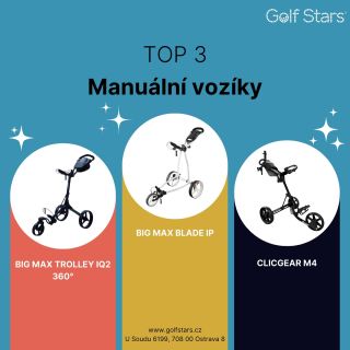 Top 3 manuální golfové vozíky, které jsou za nás ideální pro každého golfistu 🏌️‍♂️. Neváhejte navštívit náš e-shop nebo...